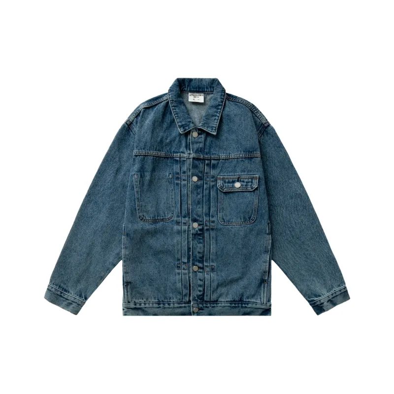 BORDERLESS BDLS Denim Jacket Unisex Light Blue-0