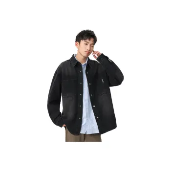 Tonlion Denim Jacket Unisex Black