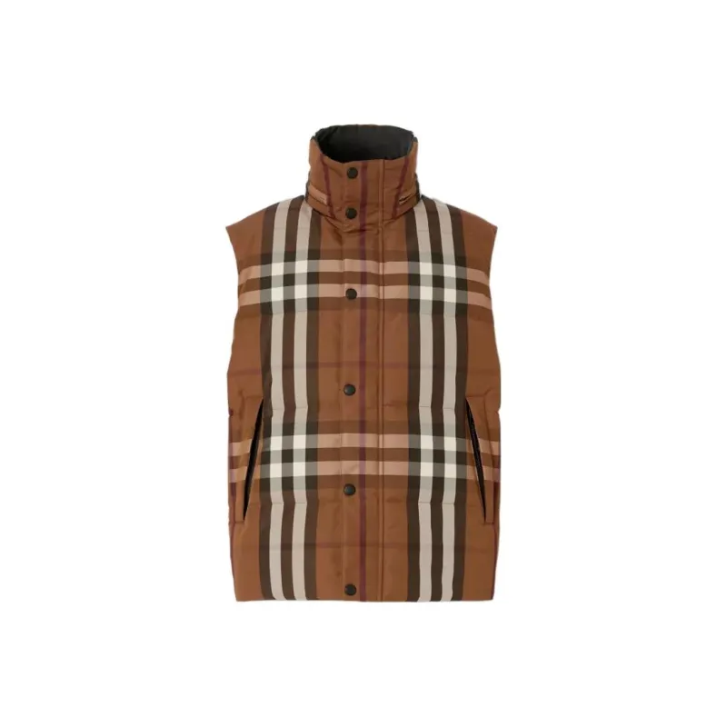 Burberry Packaway Hood Reversible Check Puffer Gilet-0