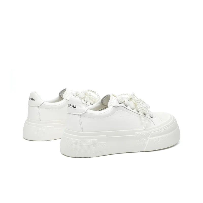 ABIDJAN Ribbon Pearl Collection Lightweight And Breathable Low Top Skateboard Shoes Women's-4