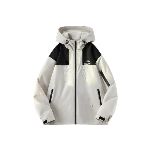 D&W Water-Resistant Windproof Lightweight Water-Repellent Windbreaker Jacket Unisex