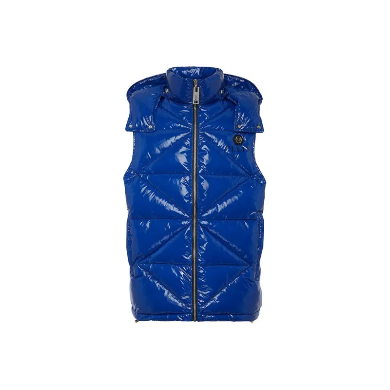 PHILIPP PLEIN Hexagon Logo plaque Padded Gilet-0