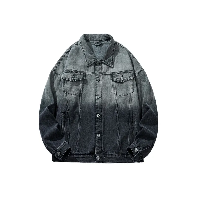 JCUI Denim Jacket Unisex Gradient Blue-0