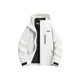 Snow Mountain White (90 Fill Power White Duck Down Liner+Hard Shell Windbreaker Jacket Two-Piece Set)