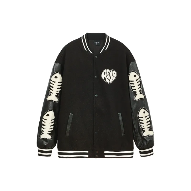 ALL NIGHT DAYS Baseball Jacket Fall Unisex-0