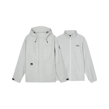 Skechers Hiking Outdoor Hiking Waterproof And Windproof To Keep Warm Windbreaker Jacket Men's Moon Rock Gray