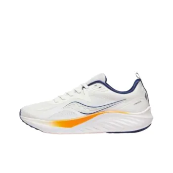 Saucony LANCER 3 Anti Slip Wear Resistant Low Top Casual Training Running Shoes Unisex White