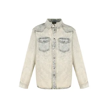 YLDP Denim Jacket Unisex Light Blue