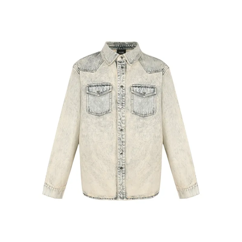 YLDP Denim Jacket Unisex Light Blue-0
