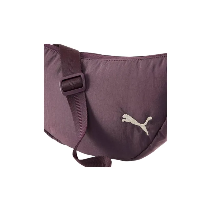 PUMA Nylon Shoulder Bag, Crossbody Bag Extra Large Women's Midnight Plum-0