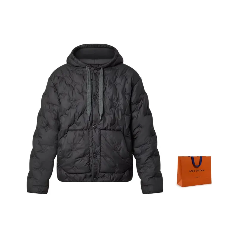 LOUIS VUITTON SS23 Puffer Jacket Men's Black-4