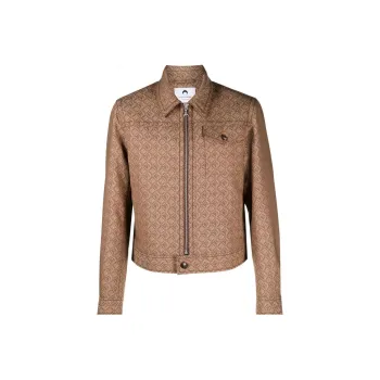 Marine Serre All Over Graphic Printed Zipped Jacket