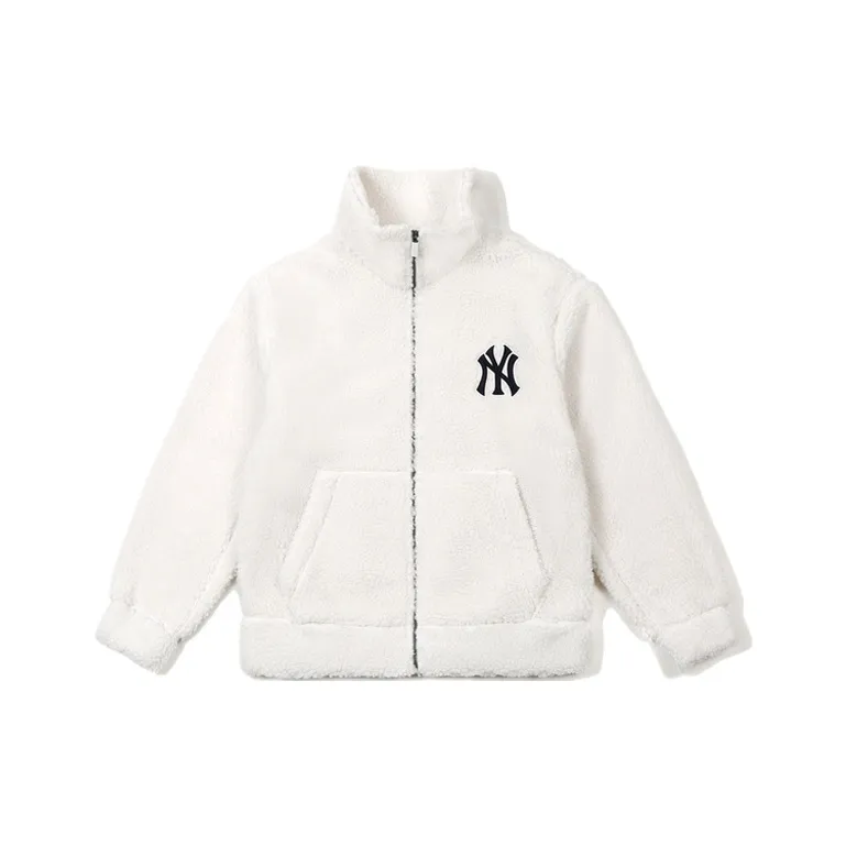 MLB Velvet Jackets Unisex Ivory White-0