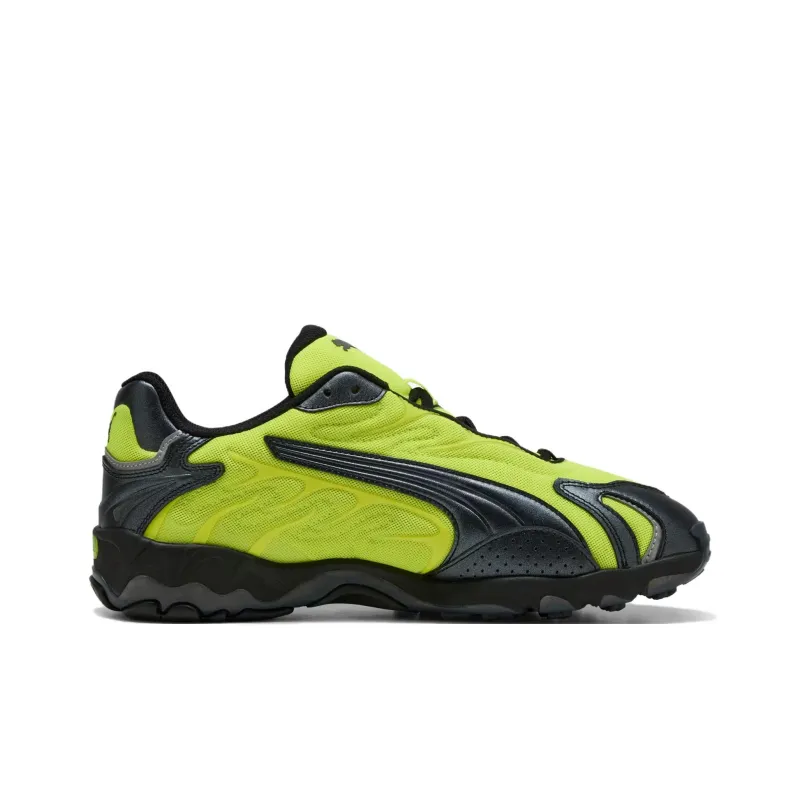 PUMA Inhale Slip Resistant And Breathable Low Top Casual Running Shoes Unisex Black Yellow-1