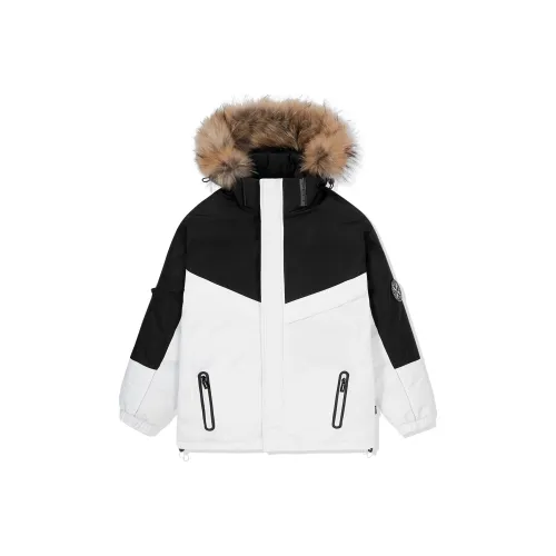 The Secret Order Of The Teddy Bear Badge Detachable Hood Loose Fit Thickened Down Jacket Unisex