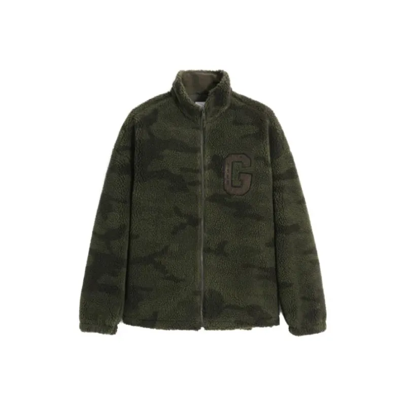 GAP Velvet Jackets Unisex Green Camouflage-0