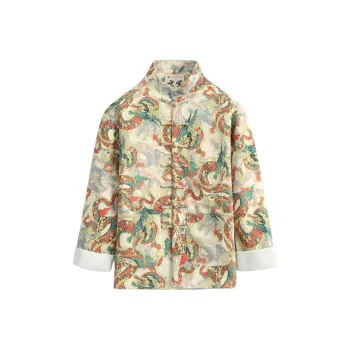 XUANSHENG Jackets Coats Men's Lively Dragon And Powerful Tiger