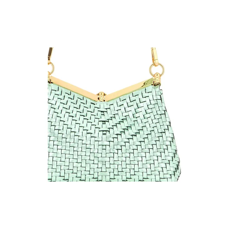ETRO Calfskin Shoulder Bag Women's Light Green-3