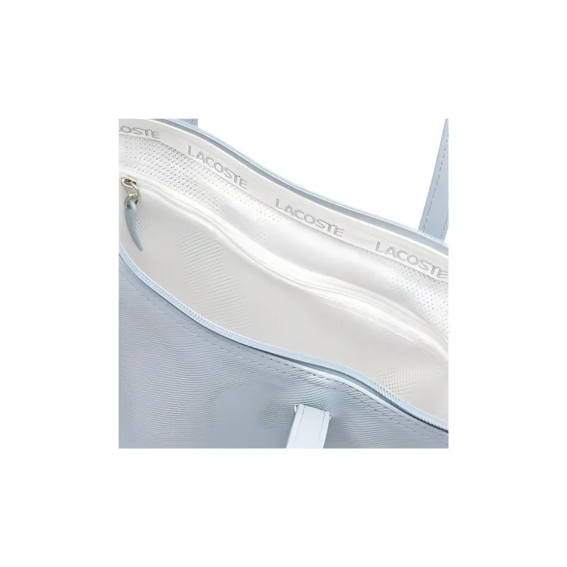 LACOSTE PVC Tote Bag, Shopping Bag, Shoulder Bag Tubas Women's Gray Blue-2