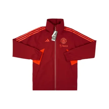 Adidas 2023-24 Manchester United Adidas Rain Jacket Jackets Coats Unisex Red