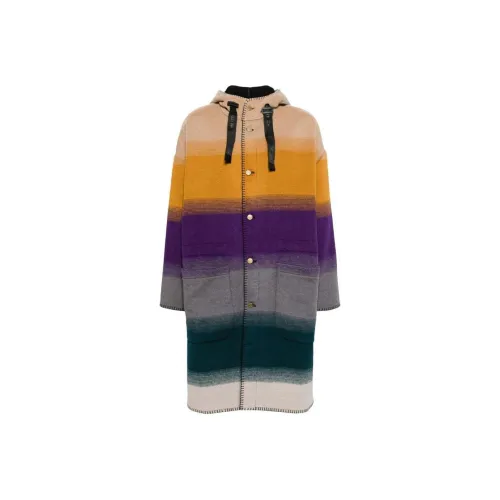 Roberto Cavalli Blanket Stitched Colour block Coat