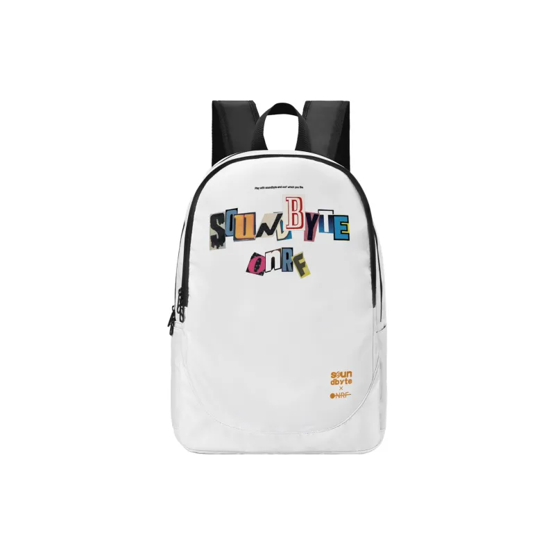 ONRF Polyester Backpack Medium Size Unisex White-40