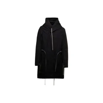 RICK OWENS Bauhaus Fishtail Hooded Coat