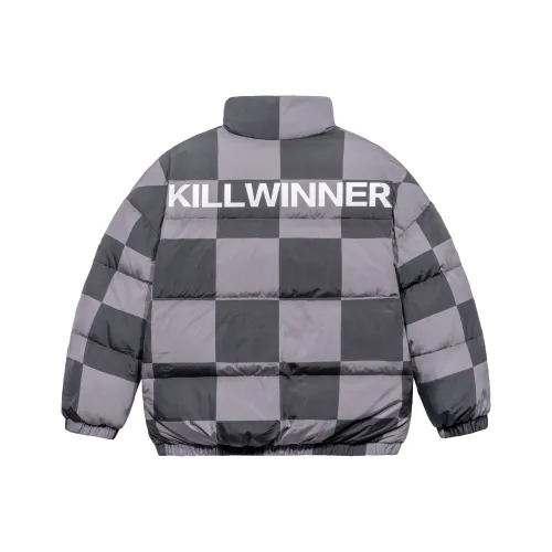 KILLWINNER Letter Stand Collar Loose Fit Thickened Down Jacket Unisex