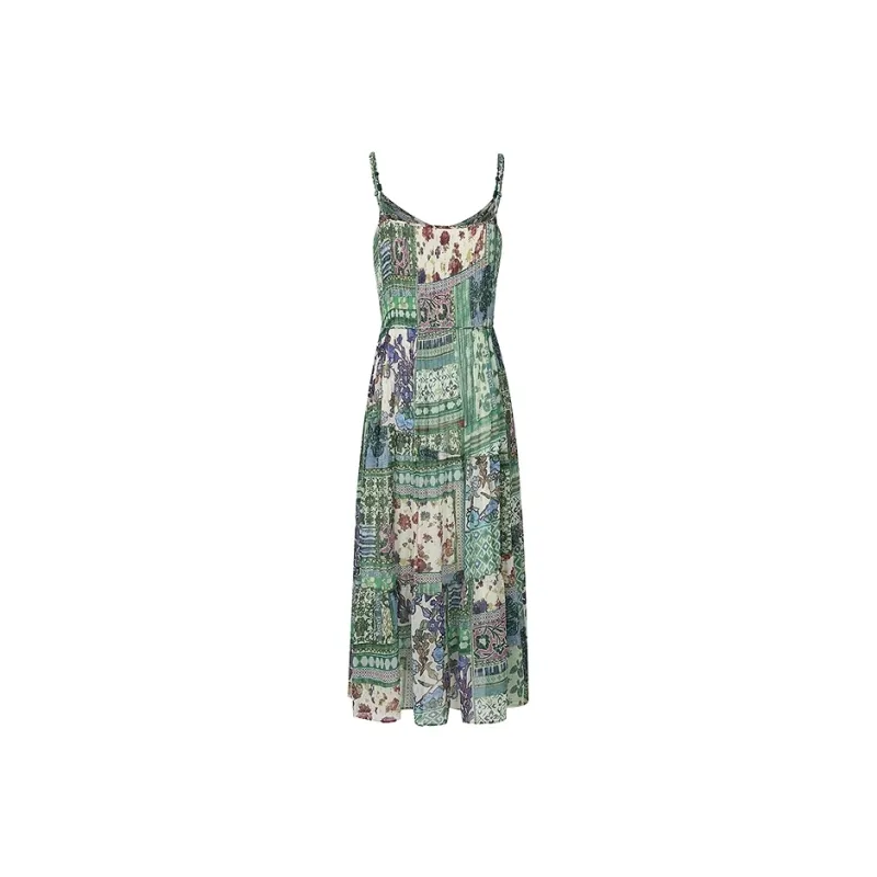 Firststation Slip Dress Women's Green-1