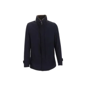 HERNO High Neck Straight Hem Jacket