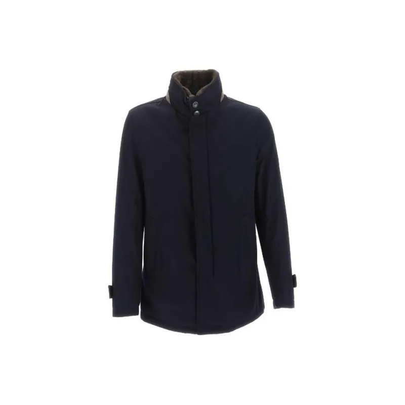 HERNO High Neck Straight Hem Jacket-0