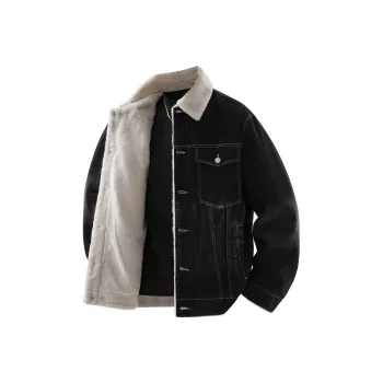 HSTYLE Jackets Unisex Black[Fleece-Lined And Thickened]