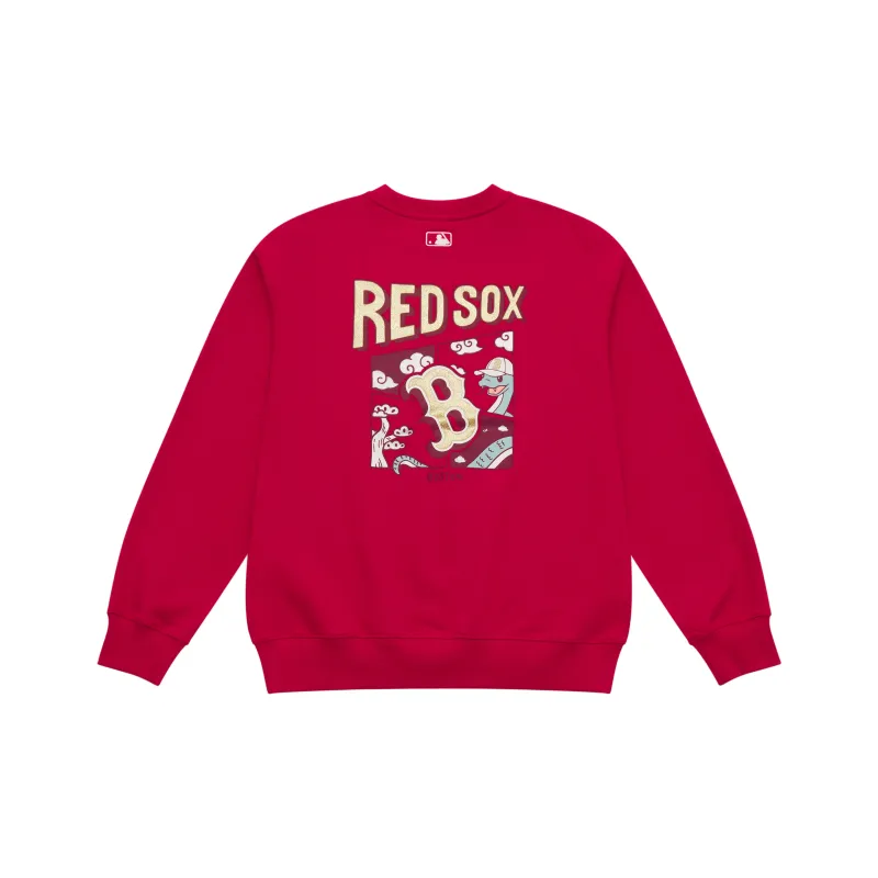 MLB Boston Red Sox Sweatshirt Unisex Deep Red-0