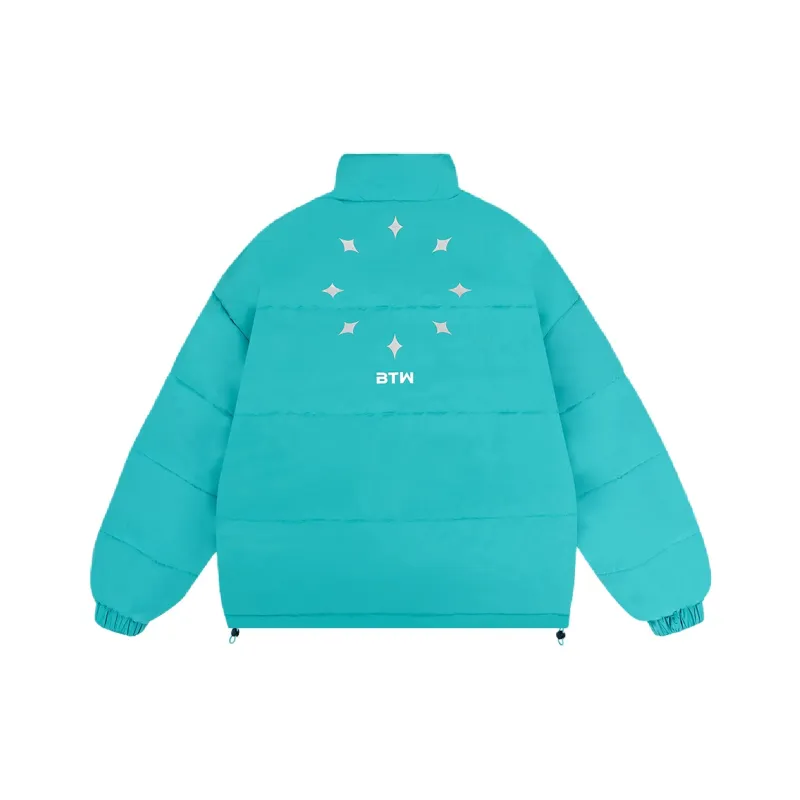 BTW Stand Collar Without Hood Loose Fit Down Jacket Unisex-15