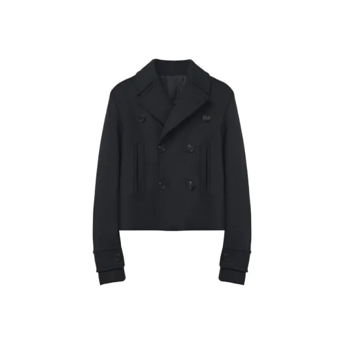 Alexander McQueen Double Breasted Felt Peacoat