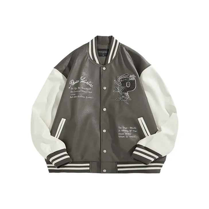 PEACEBIRD MEN Baseball Jacket Unisex Green-0