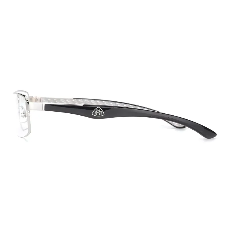 Maybach Buffalo Horn Irregular Shape Eyeglass Frames Men's Silver-2