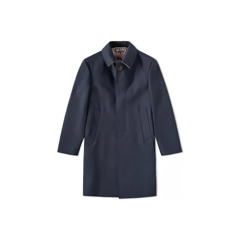 THOM BROWNE Mac Bal Collar Overcoat-0