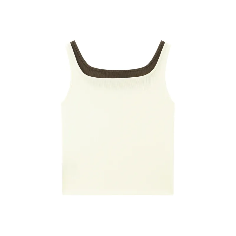 PEACEBIRD Tank Top Women's Beige-1