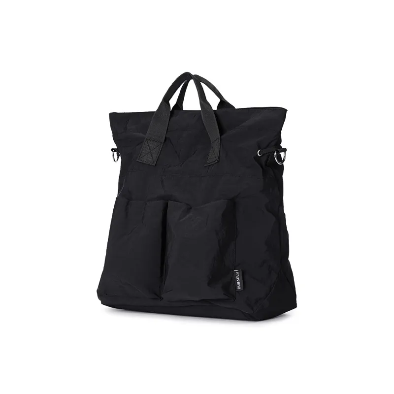 Dubaolu Fabric Tote Shoulder Bag, Crossbody Bag, Handbag Large Size Women's Khaki/Black-9