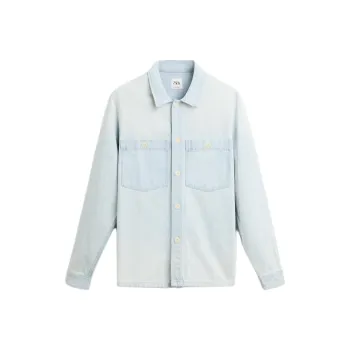 ZARA Denim Jacket Men's Light Blue