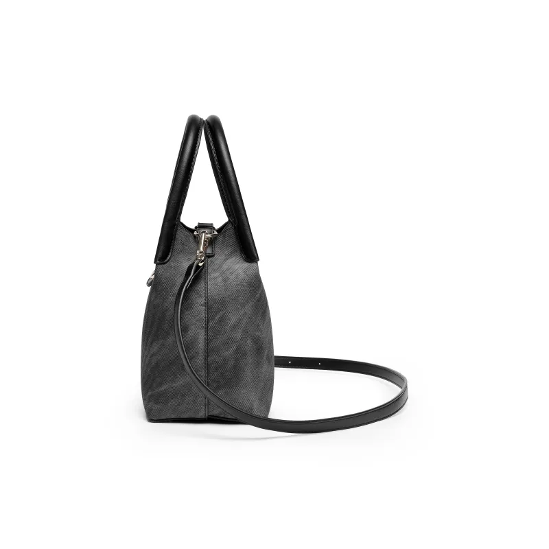 Mulinsen PU Combo Bag Bucket Bag, Shoulder Bag, Crossbody Bag, Handbag Women's White/Denim Black-8