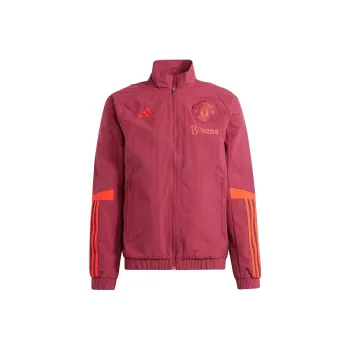 Adidas MANCHESTER UNITED THEATRE OF DREAMS Retro Sports Multicolor Stand Collar Jackets Men's Red