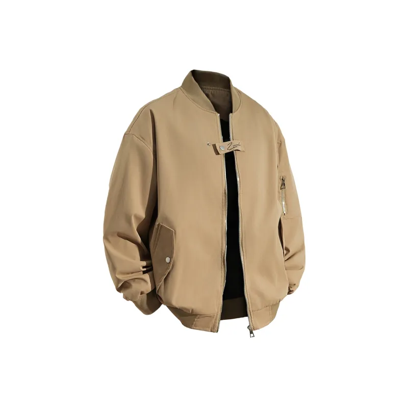 ZMOH Baseball Collar Jacket Unisex Couple's-6