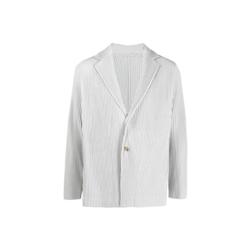 ISSEY MIYAKE Micro pleated Single breasted Blazer-0