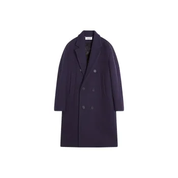 Lanvin Logo Plaque Double Breasted Coat