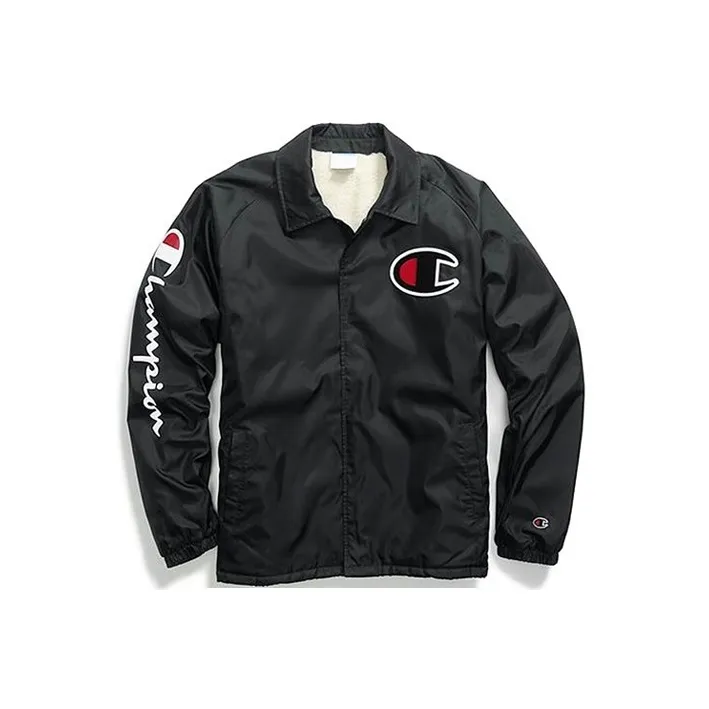 Champion Velvet feel Coat US Version Unisex Black-0