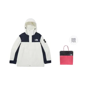 THE NORTH FACE Outdoor Hiking Waterproof And Windproof Windbreaker Jacket Unisex Cream White