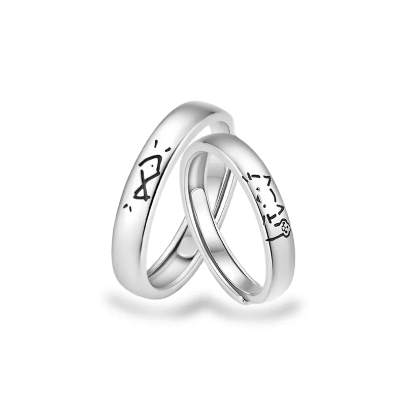 MAGICPOLE Sterling Silver Rings Unisex Silver-2