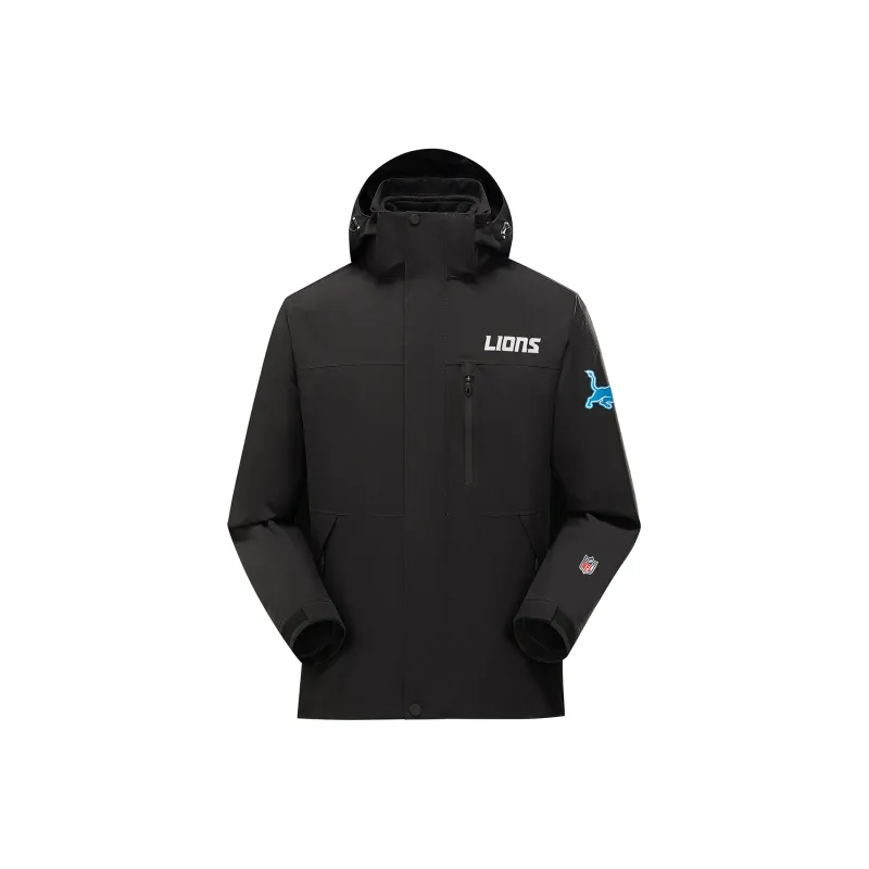 NFL Waterproof And Windproof Windbreaker Jacket Unisex Black-0